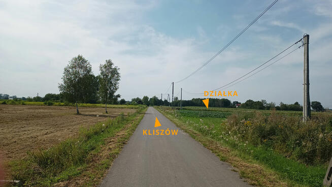 Działka budowlan 55,64 ar, WZ na 4 domy, Kliszów k. Mielca