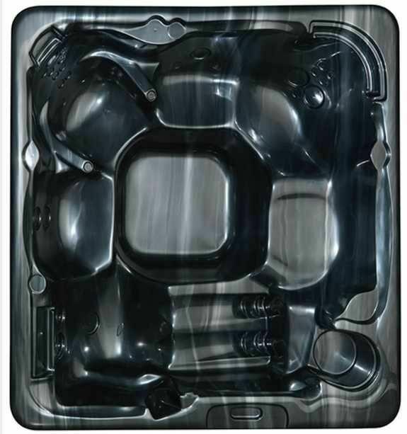 Jacuzi ogrodowe Balboa 220×220×92 cm Akryl. Pokrywa schody