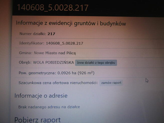 Działka budowlana w Woli Pobiedzińskiej