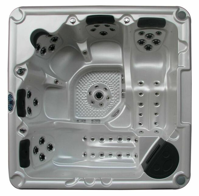 Jacuzi ogrodowe Balboa 220×220×92 cm Akryl. Pokrywa schody