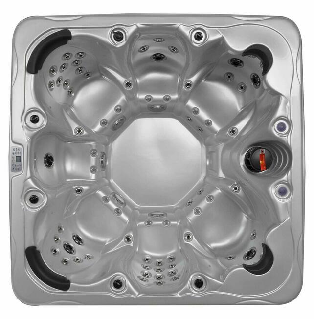 Jacuzi ogrodowe Balboa 224×224×90 cm Akryl. Pokrywa schody