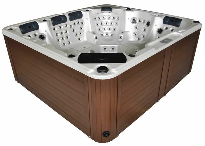 Jacuzi ogrodowe SPA Balboa 250×230×95 cm Akryl. Pokrywa schody