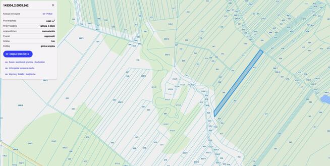 Działki leśne i grunty rolne Krypy; Gmina Liw