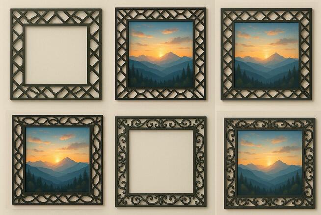 Rama do obrazu plakatu nowoczesne malarstwo wzory