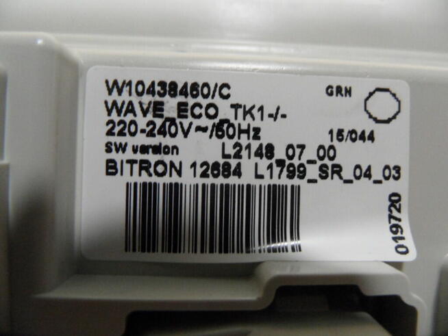 programator pralki polar PTL1061 W10438460C