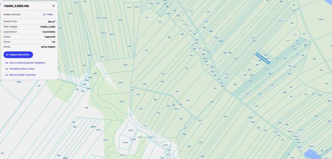Działki leśne i grunty rolne Krypy; Gmina Liw