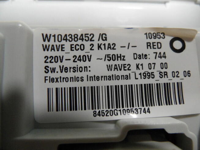 programator pralki bosch WOT24255PL W10438452G