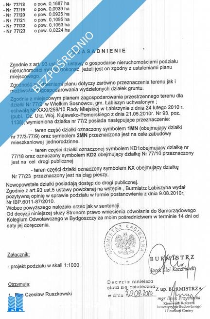 Sprzedam działki w Sosnowcu Wielkim k/Rynarzewa