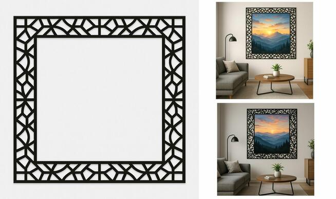 Rama do obrazu plakatu nowoczesne malarstwo wzory