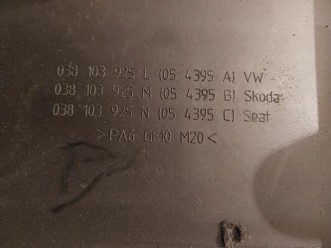 Pokrywa górna, Osłona silnika diesel Golf IV - Gliwice