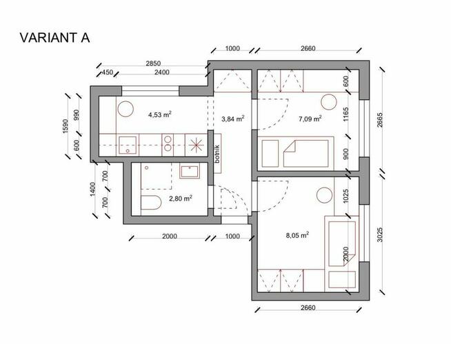 2 niezależne pokoje z widokiem na panorame Krakowa
