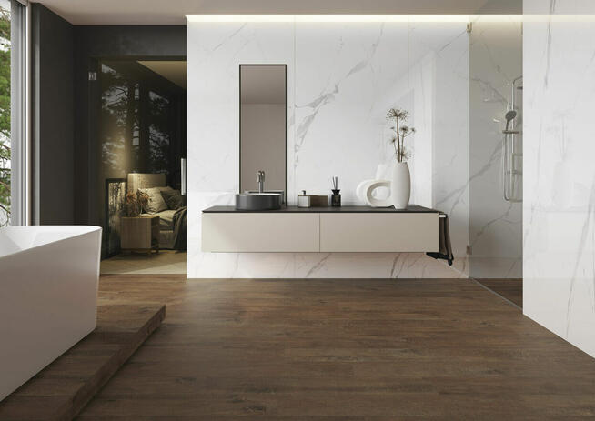 Stopnice drewnopodobne płytki na schody 120x30 Senatimental