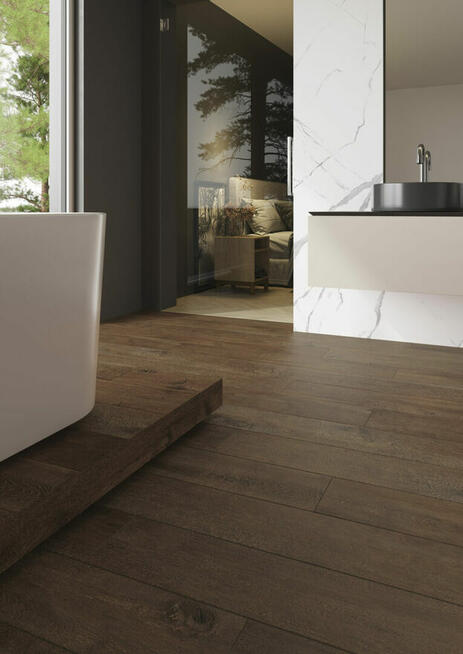 Stopnice drewnopodobne płytki na schody 120x30 Senatimental