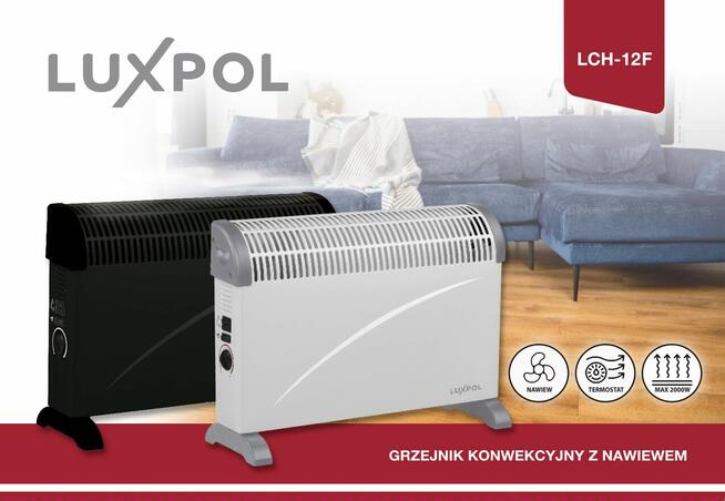 Grzejnik z nawiewem konwektorowy LUXPOL LCH-12FB