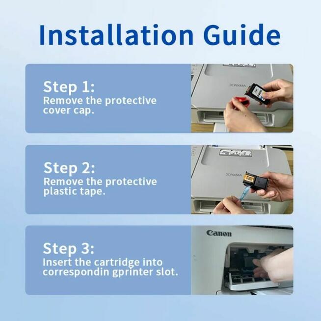 Tusze do Canon PG 545 +546XL (Nowy Zestaw Z Nowym Chipem)