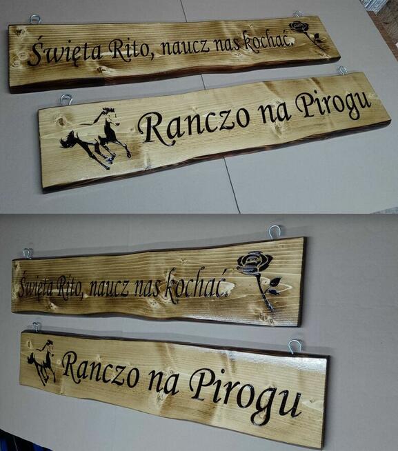 NAPIS NA DESCE grafika logo szyld baner restauracja domek
