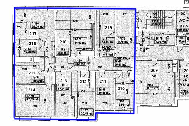 Modzelewskiego / lokale biurowe / 10 pokoi / 250 m2