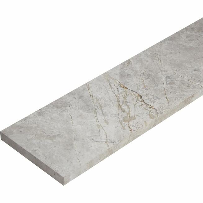 Podstopień marmurowy Tundra Grey polerowany 135x16,5x2 cm
