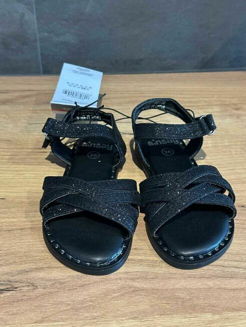 Czarne sandały dziewczęce Sinsay, rozmiar 26