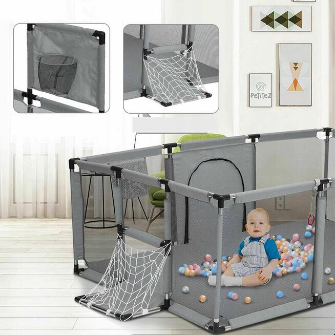 Kojec Dziecięcy Plac Zabaw Suchy Basen dla Dzieci 235x129cm