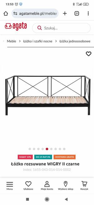 Sprzedam łóżko rozsuwane Wigry II