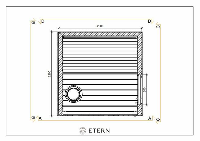 Nowoczesna sauna ogrodowa 220x220 – projekt, producent