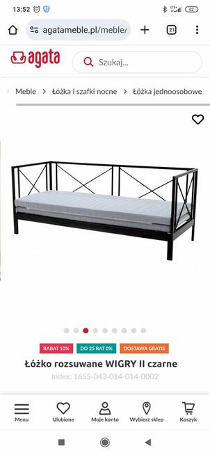 Sprzedam łóżko rozsuwane Wigry II