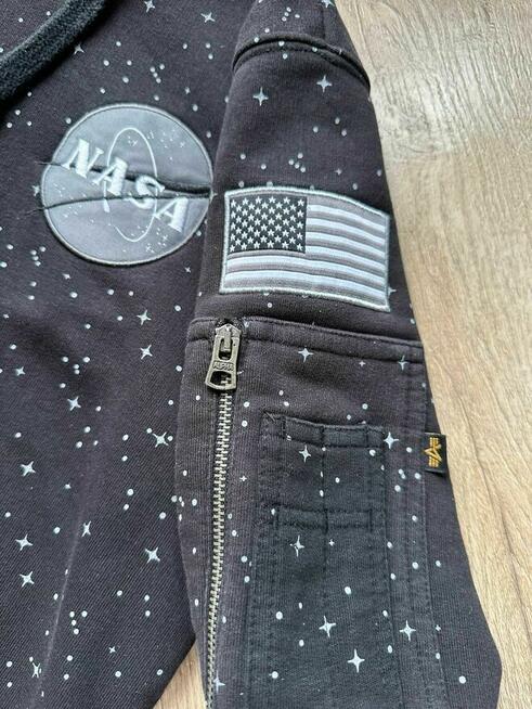Bluza Alpha Industries NASA rozmiar M czarna z kapturem