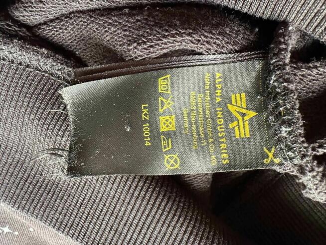 Bluza Alpha Industries NASA rozmiar M czarna z kapturem