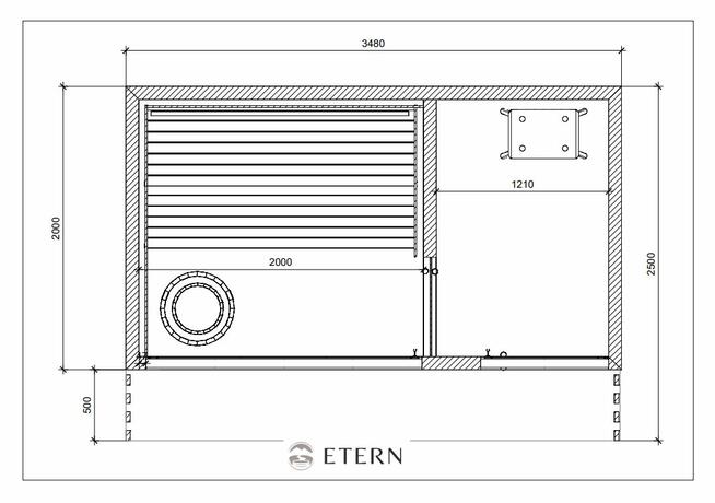 Sauna ogrodowa z przedsionkiem - na wymiar - personalizacja