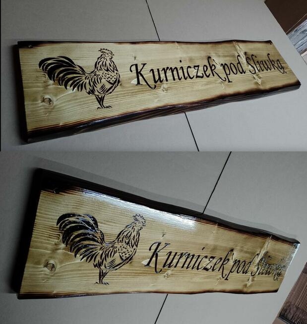 SZYLD DREWNIANY ozdobny na domek z drewna altankę do ogrodu