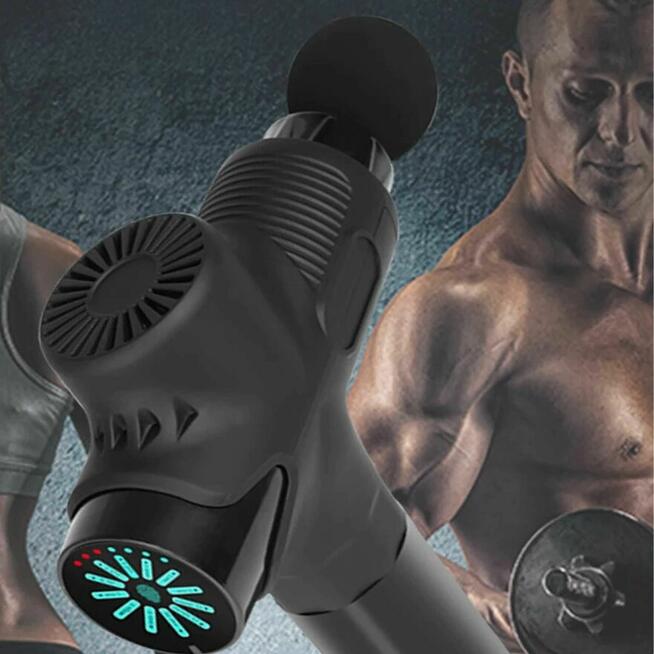 Pistolet do masażu ciała 12 końcówek Massage Gun Masażer