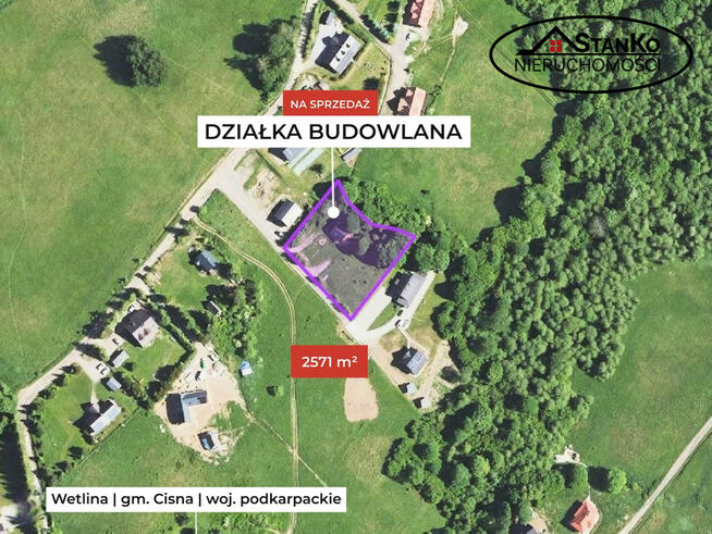 Działka inwestycyjna Wetlina gm. Cisna,