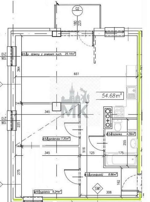 Mieszkanie Kraków Kraków-Nowa Huta, Bieńczyce, rondo Kocmyrzowskie