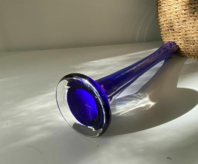 Wazon typu Flet szkło warstwowe vintage wys. 50 cm