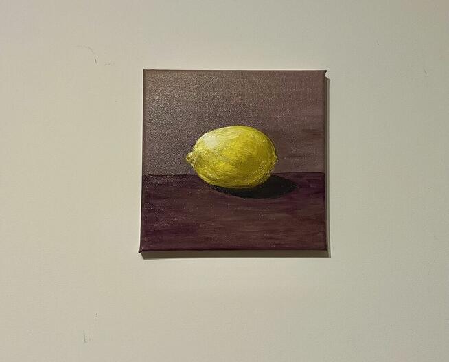 Obraz olejny „Cytrynka” 20*20 cm