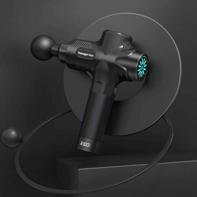 Pistolet do masażu ciała 12 końcówek Massage Gun Masażer