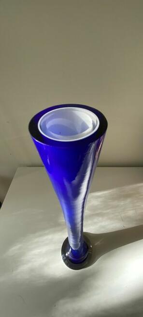 Wazon typu Flet szkło warstwowe vintage wys. 50 cm