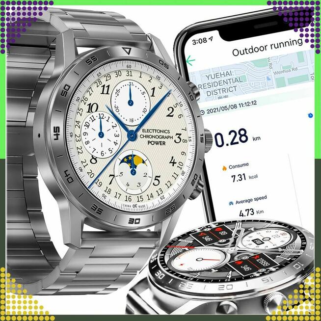 Smartwatch DT70+ Elegancki Funkcjonalny z Polskim Menu