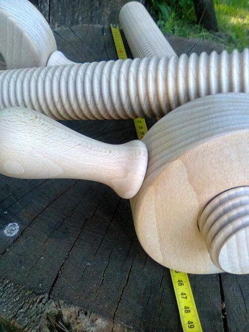 Śruby drewniane -średnica od fi19 do fi45mm (na wymiar i sta