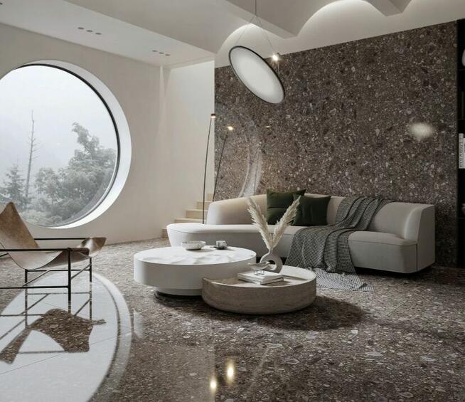 Płytki polerowane czarny kamień lastryko 120x120 Ceppo black