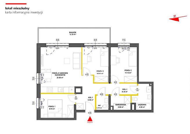 4 pokoje, 0% PCC, przestronny balkon