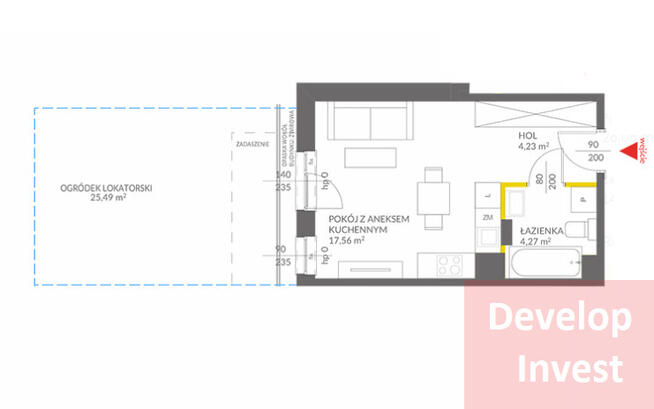 Nowe>1 pokój>OGRÓDEK>Białołęka>Mańkowska