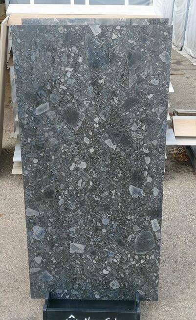 Płytki polerowane czarny kamień lastryko 120x120 Ceppo black