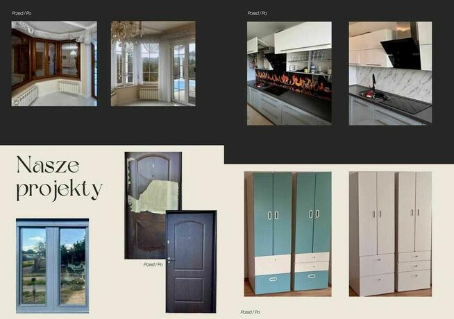 Oklejanie mebli i szyb