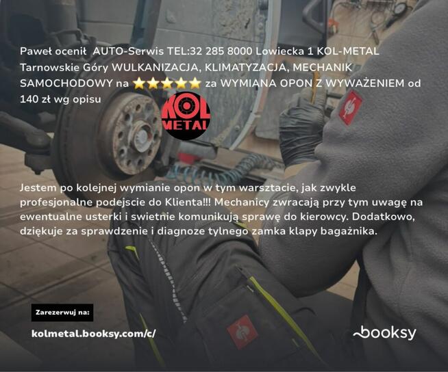 Serwis partnerski Oponeo.pl kolmetal.booksy.com tel322858000