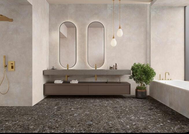 Płytki polerowane czarny kamień lastryko 120x120 Ceppo black