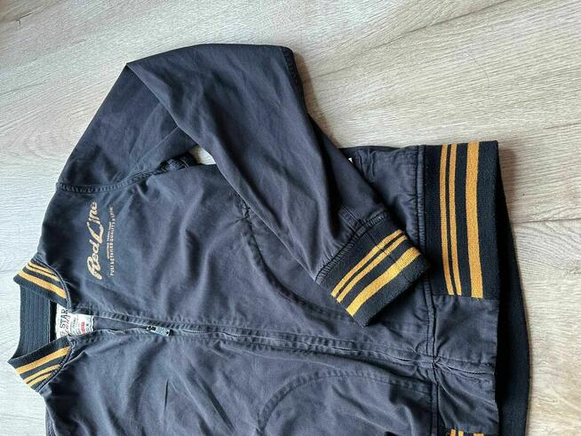 Big Star Red Line bomber M czarno-musztardowy retro kurtka