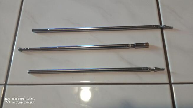 3 anteny teleskopowe 75cm sprzedam