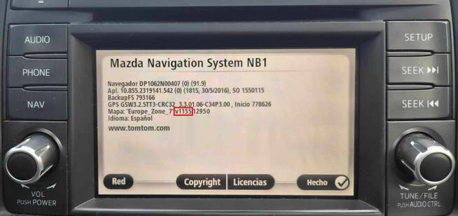 Mapa MAZDA NB1 TomTom 1155 Europa 2025.08 Nowość Olsztyn